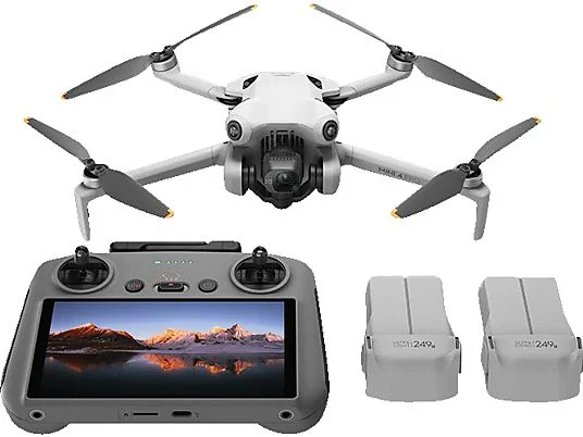 dji mini 4 pro fly more combo (dji rc 2) mini kameradrohne, grau