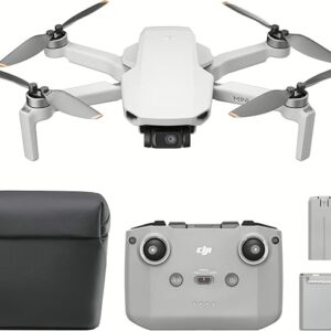 dji mini 4k fly more combo mit 3 akkus, kontroller & tasche