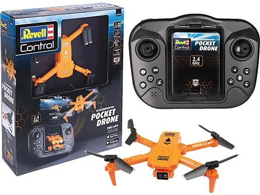 revell 23810 rc quadrocopter "pocket drone" pocket drohne, orange